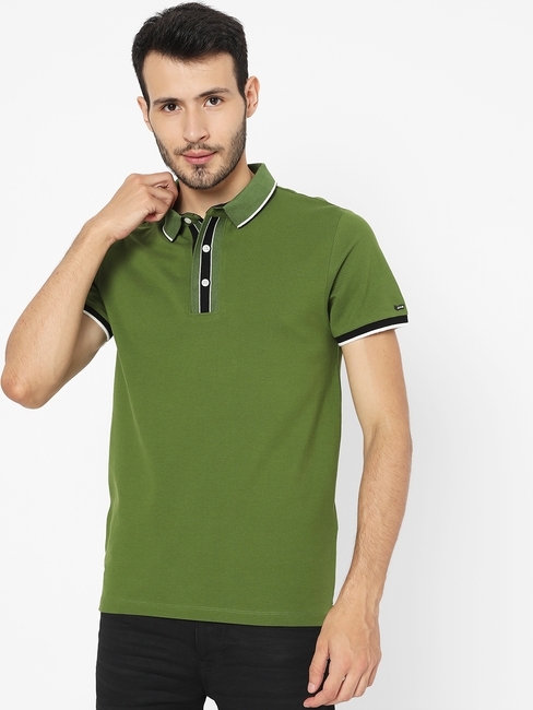 Slim Fit Polo T-shirt with Contrast Tipping