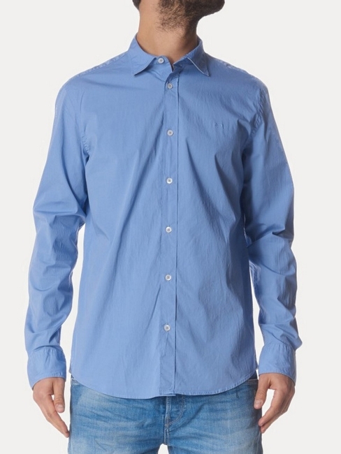 Andrew Blue Solid Casual Shirt