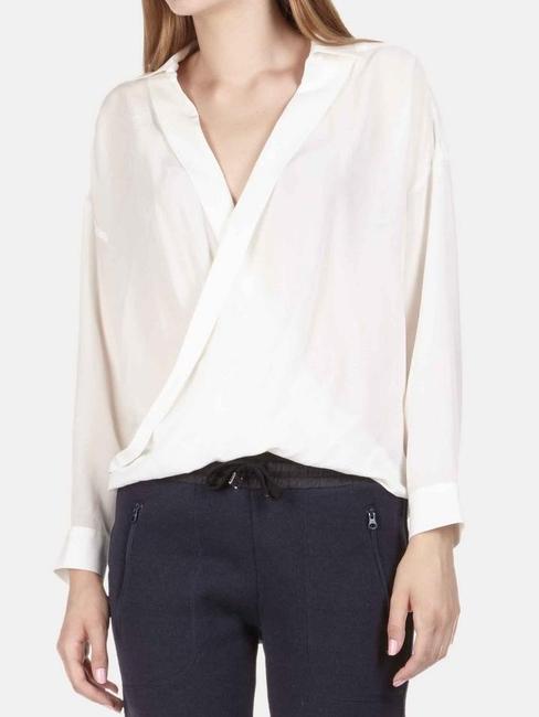 White Solid Casual Shirt