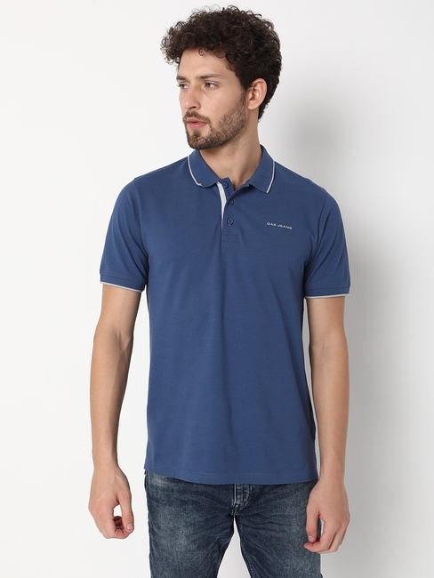 Regular Fit Half Sleeve Solid Cotton Polo T-Shirt