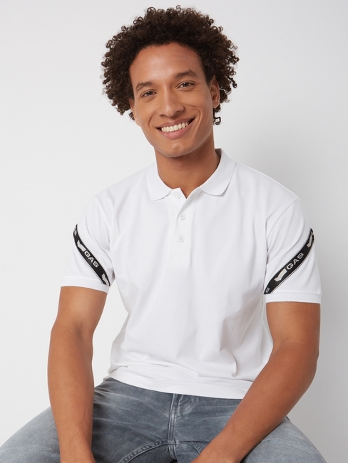 Regular Fit Short Sleeve Solid Cotton Lycra Polo T-Shirt