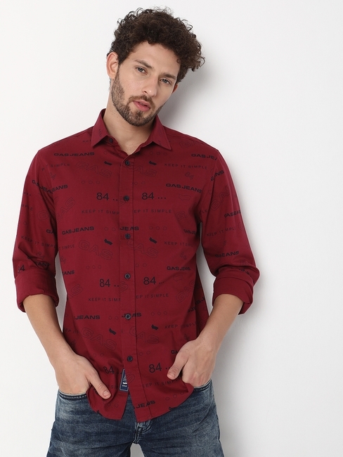 Regular Fit Full Sleeve All Over Printed Cotton Shirts