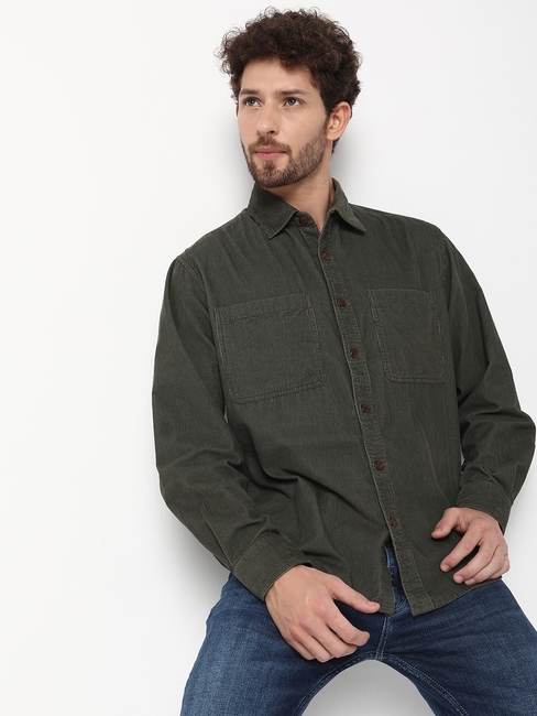 Shacket Full Sleeve Solid Cotton Shirts