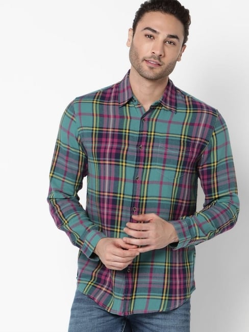 Flix Checked Slim Fit Shirt