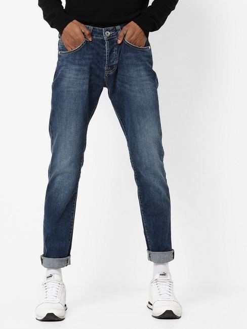 Men's Norton Carrot Fit Dark Blue Jeans