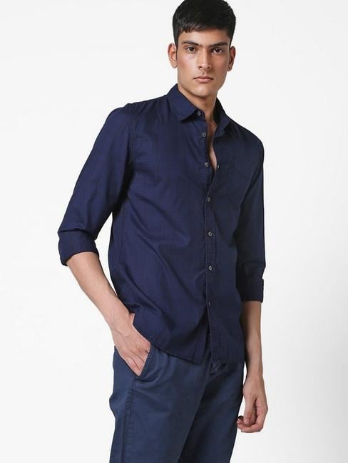 Men's Dyami blue checks shirt