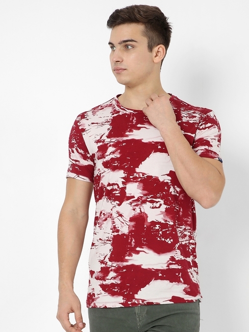 Printed Slim Fit Crew-Neck T-shirt