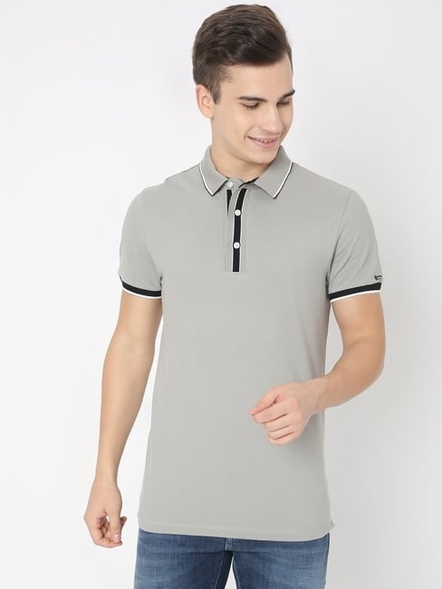 Slim Fit Polo T-shirt with Contrast Tipping