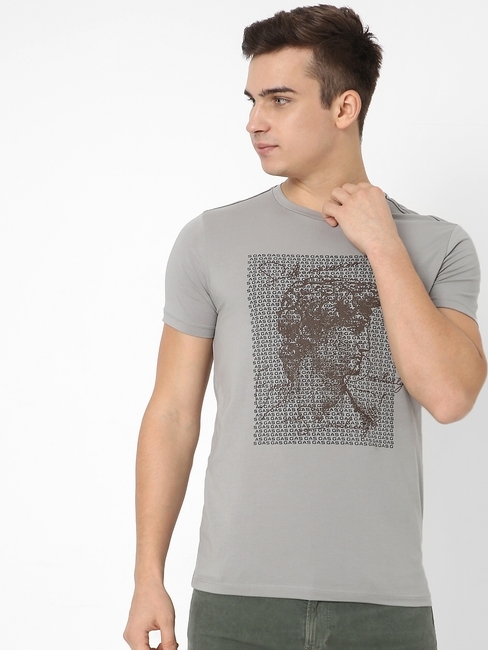 David Graphic Print Slim Fit Crew-Neck T-shirt