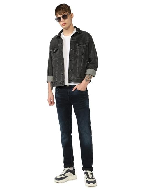 Relaxed Slim Fit Zippered Fly Denim