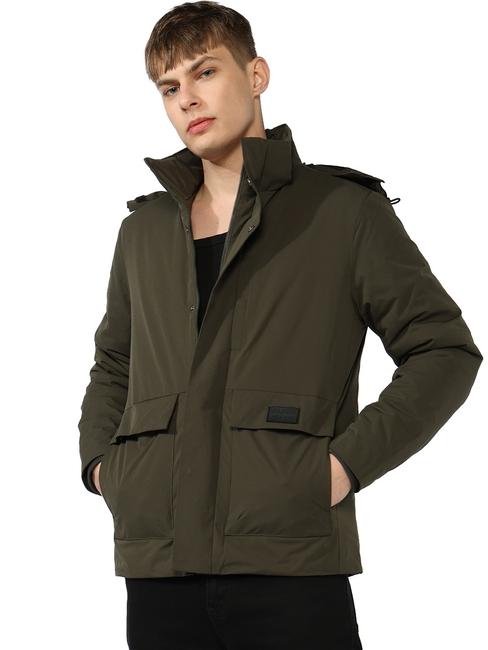 Regular Fit Jacket with Concealed Placket