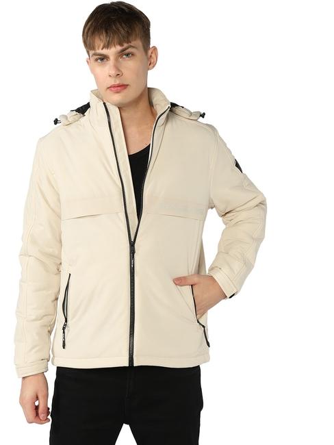 Regular Fit Jacket with Detachable Hood