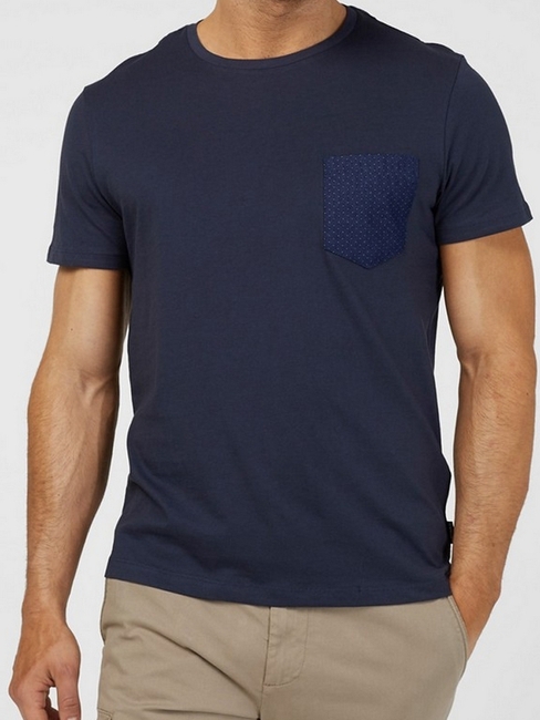 Crew-Neck T-shirt with Printed Patch Pocket