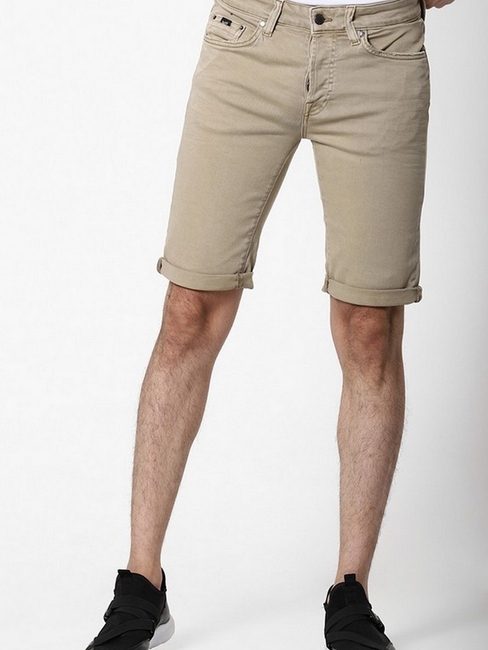 Men's Anders beige denim shorts