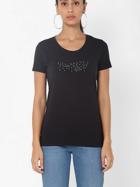 Doll Logo Crew-Neck T-shirt with Embellishments