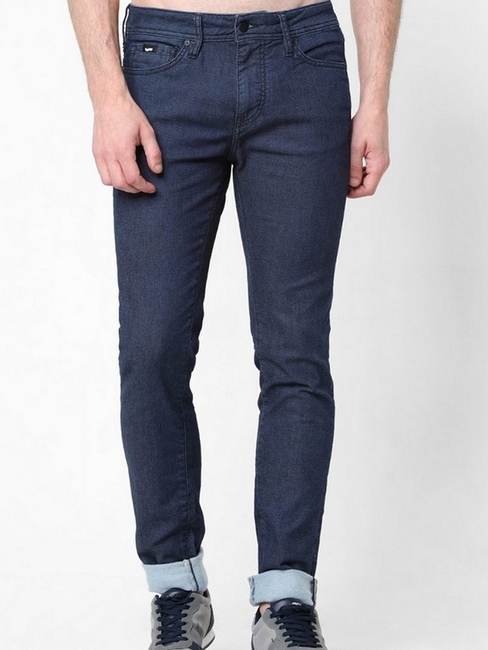 Men's Sax Zip Skinny Fit Blue Jeans