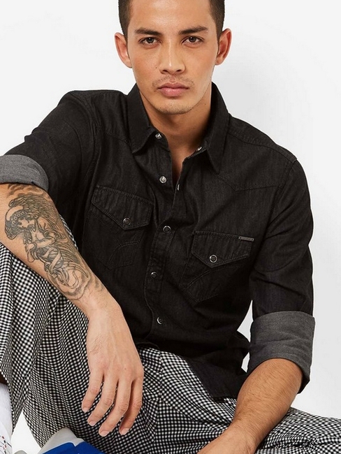 Kant Slim Fit Shirt with Buttoned Flap Pockets