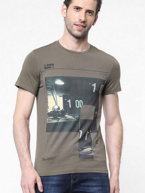 Quick Desk Graphic Print Crew-Neck T-shirt