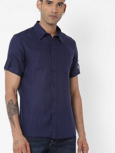 Men's Dab Solid Blue Shirt