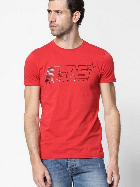 Graphic Print Slim Fit Crew-Neck T-shirt