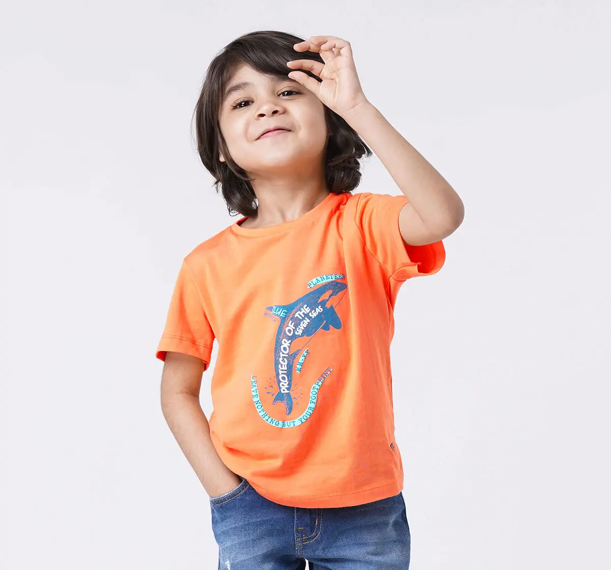 Ed-a-Mamma Sustainable Boys Shark Print Tee