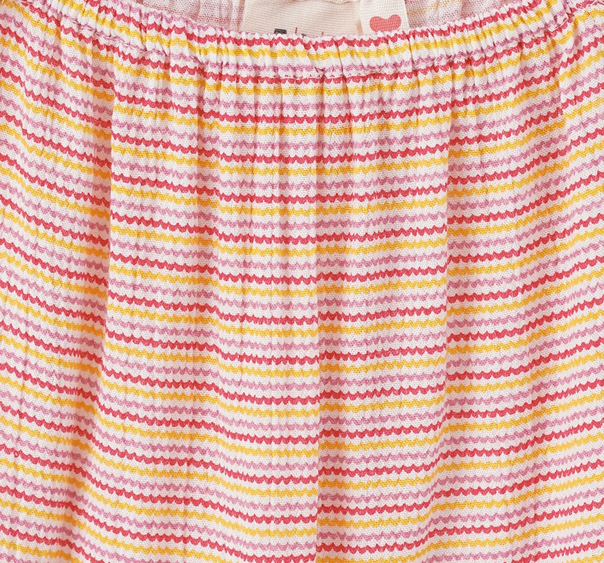 Ed-a-Mamma Sustainable Girls Tie Up Multi Colar Striped Top