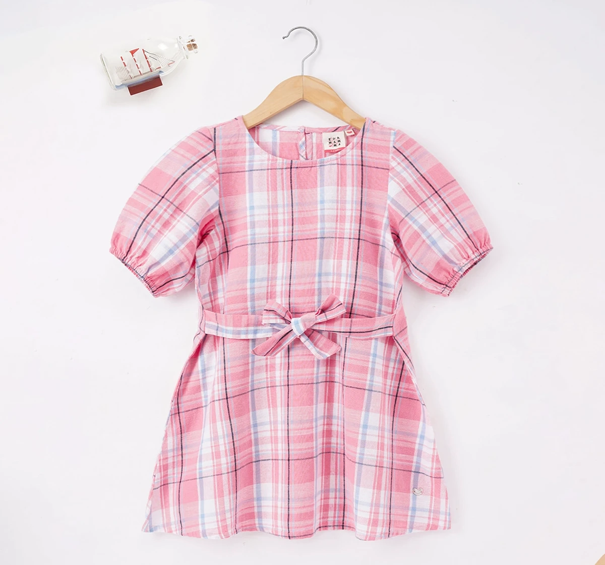 Ed-a-Mamma Sustainable Girls Checkered Dress