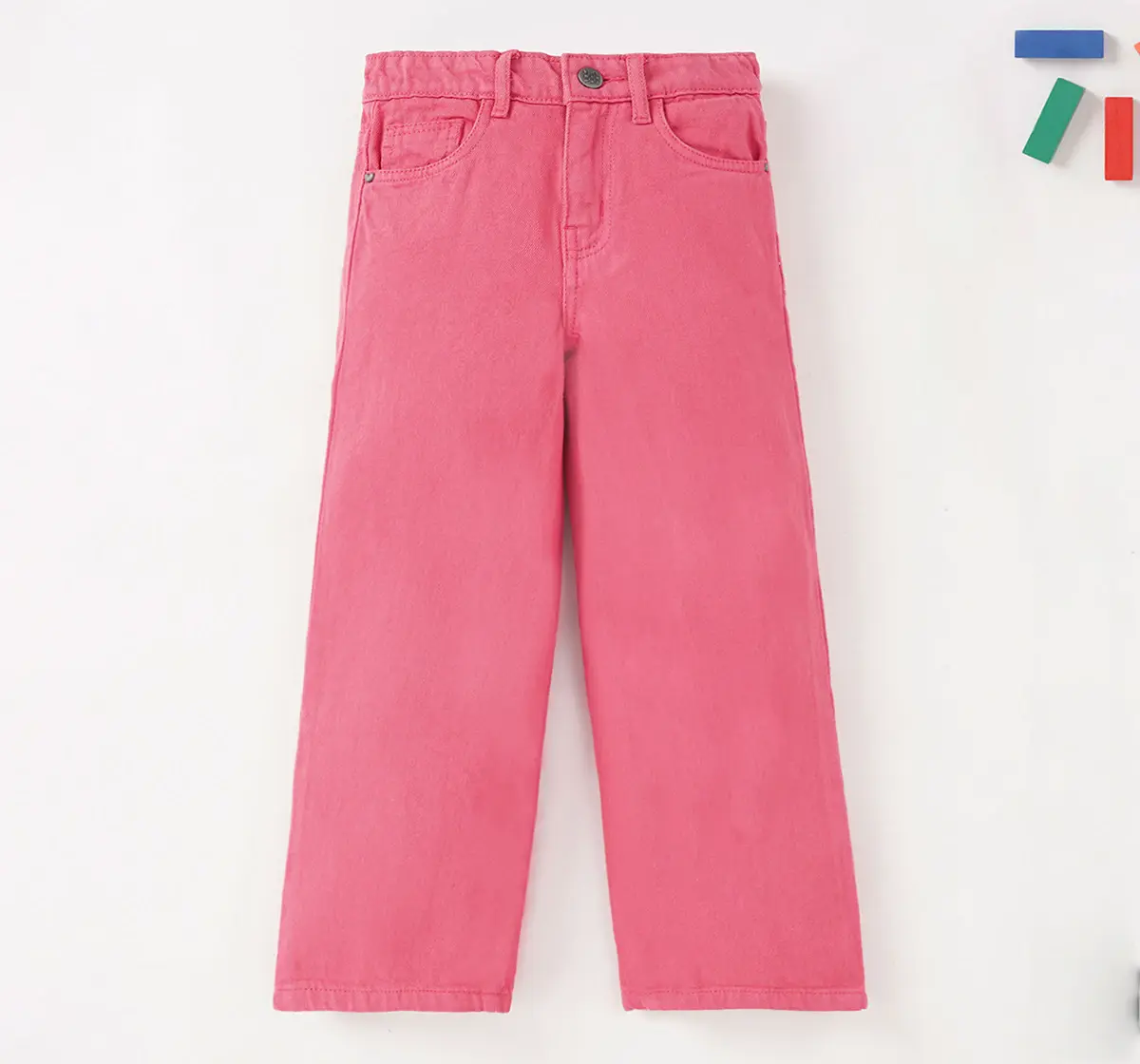 Custom Rubber Waist Children Casual Blue Wide Leg Pants Girls Jeans - China  Kids Jeans and Jeans price | Made-in-China.com