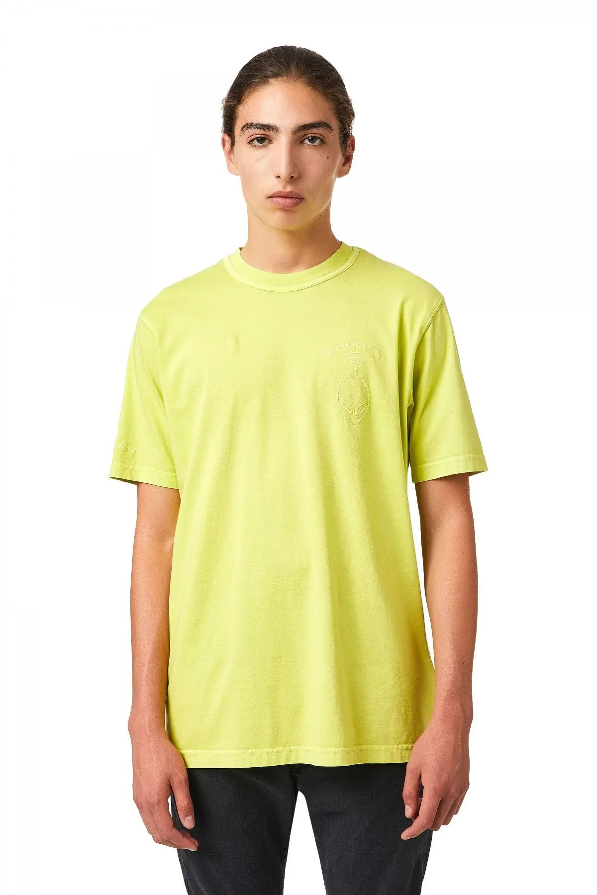 T-JUBINDY-SLITS-B66 Solid Regular Fit T-shirt