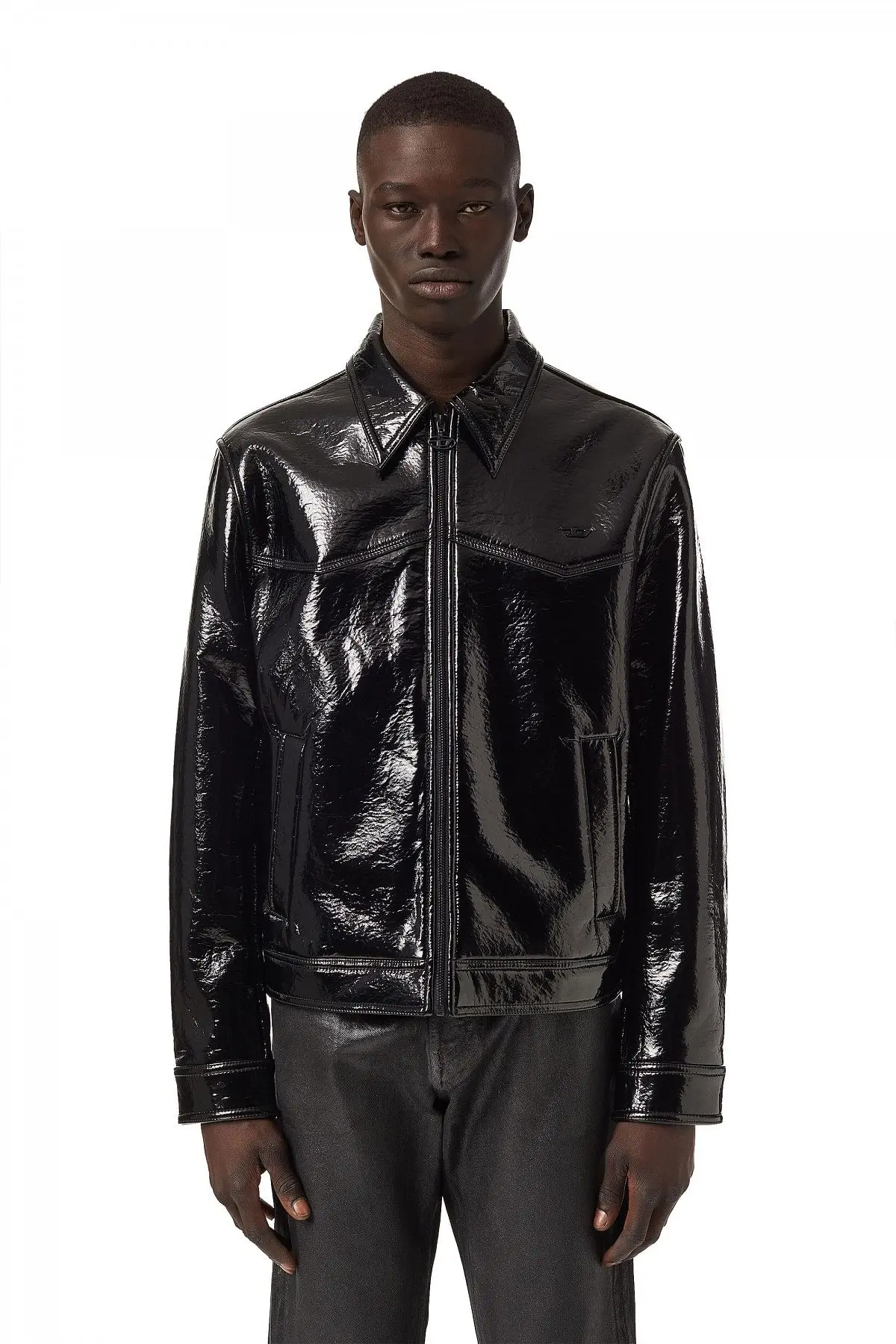 【未使用！有名人愛用！】ディーゼル Dロゴジップ J-LOU ライダース 黒 L 未使用！有名人愛用！】ディーゼル Dロゴジップ J-LOU ライダース 黒 L