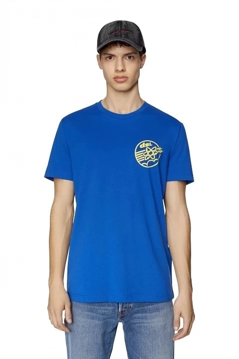 T-DIEGOR-E7 Regular Fit Men Blue T-shirt