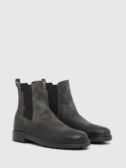 diesel ディーゼル ブラックレザー サイドゴアブーツ （DIESEL 受取る 