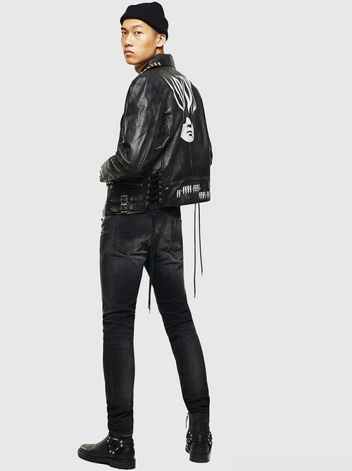 極美品 DIESEL ディーゼル ラムレザー ダブルライダースジャケット 黒 DIESEL BLACK GOLD - 極美品 ディーゼルブラックゴールド