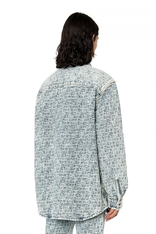 D-SIMPLY-OVER-SP Regular Blue Man Shirt 