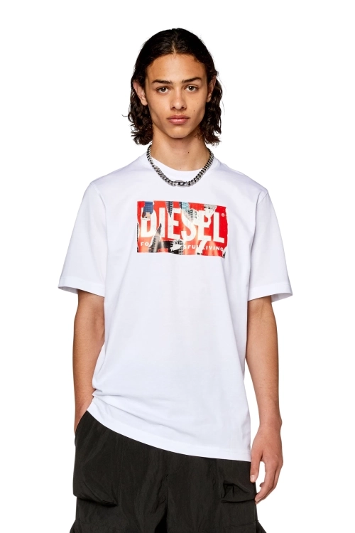 T-JUST-L13 Regular Printed White T-shirt