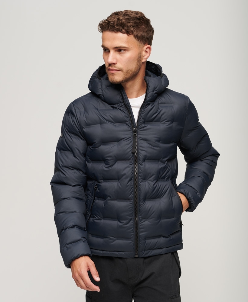 Men Solid Casual Jacket puffer jacket with hoodie & air proof jacket