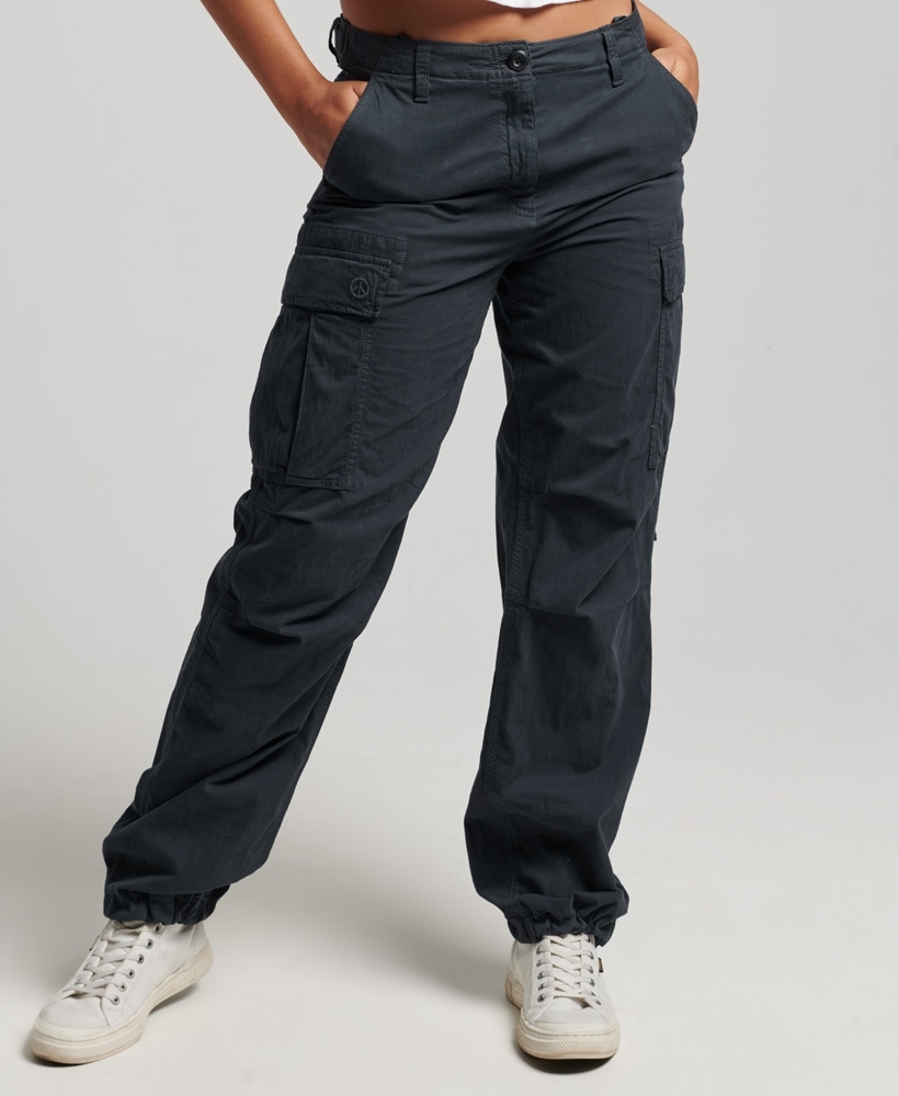 Buy Superdry Blue Low Rise Wide Leg Cargo Trousers from the Next UK online  shop