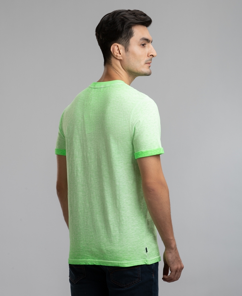 Men's plunging neckline T-shirt