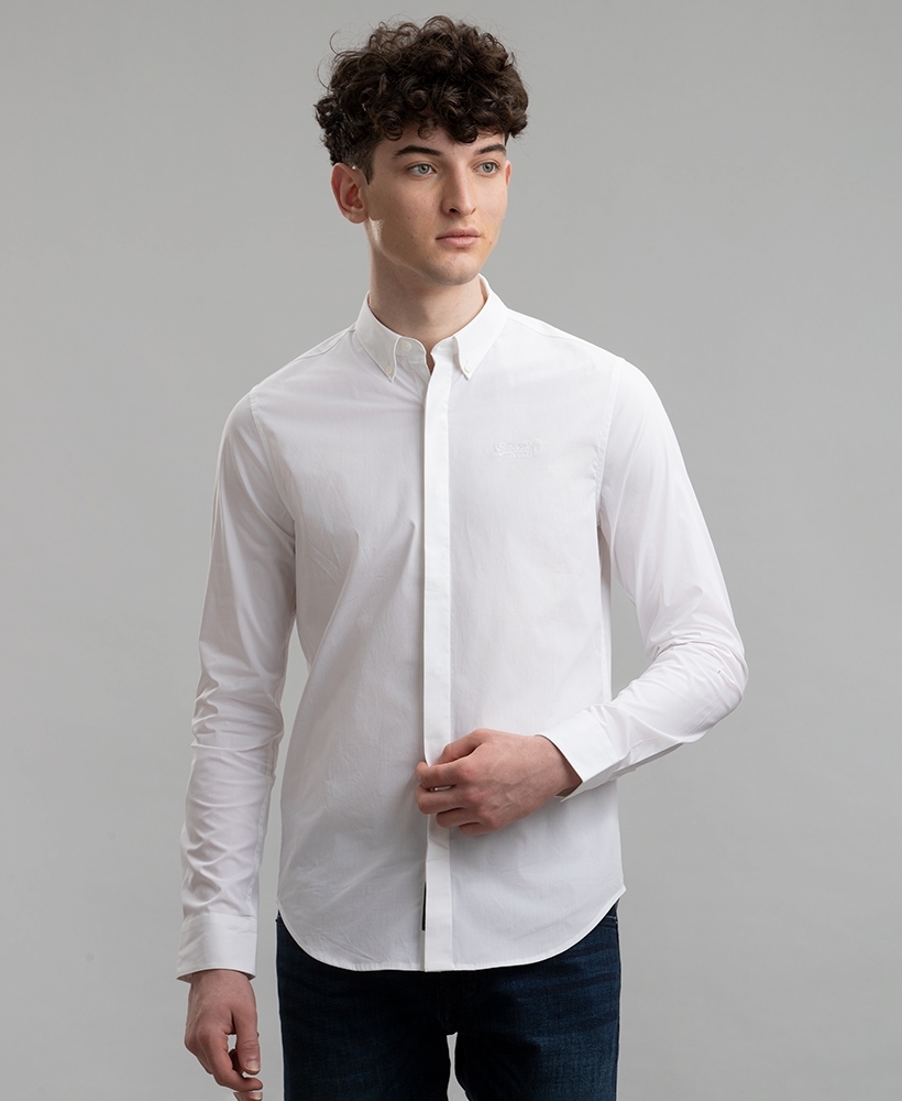 White Sheer Textured Fitted Shirt curated on LTK
