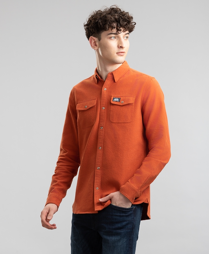 mens orange shirt