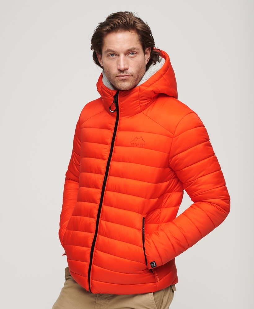 Mens orange parka sales with fur hood