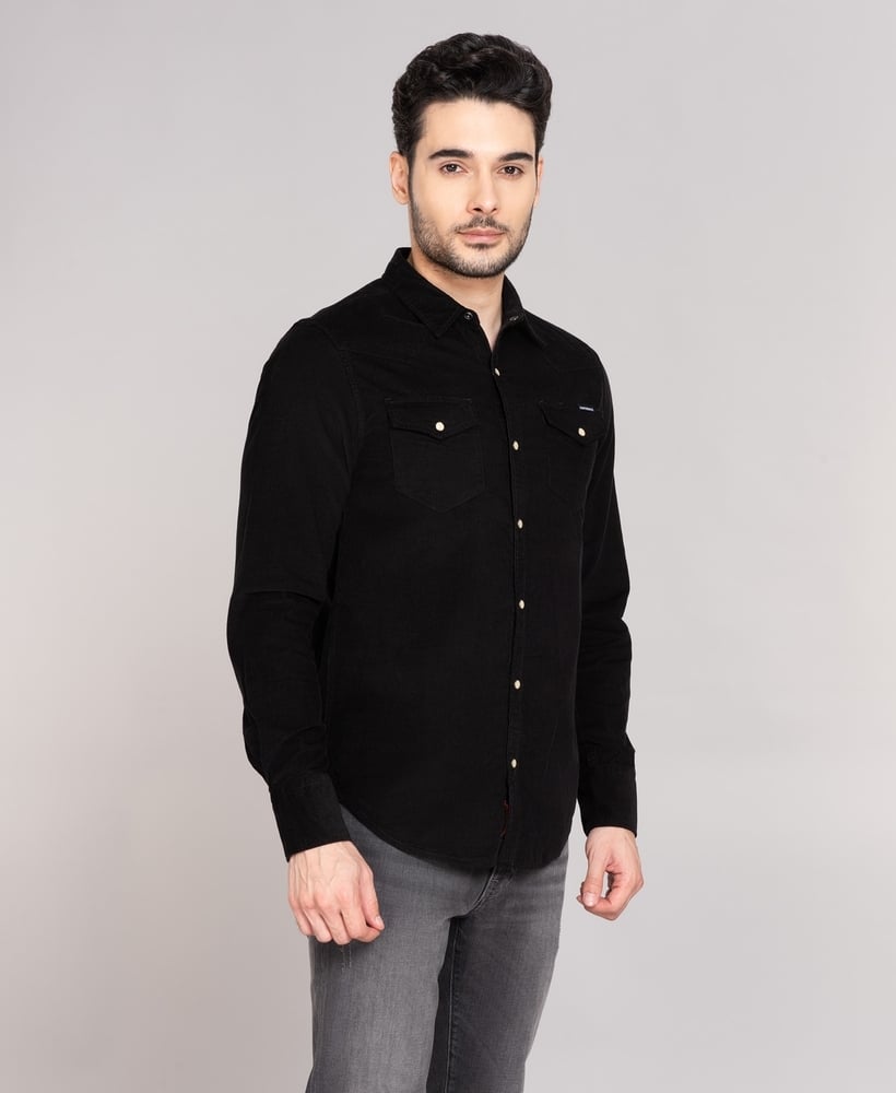 Western hot sale black shirt