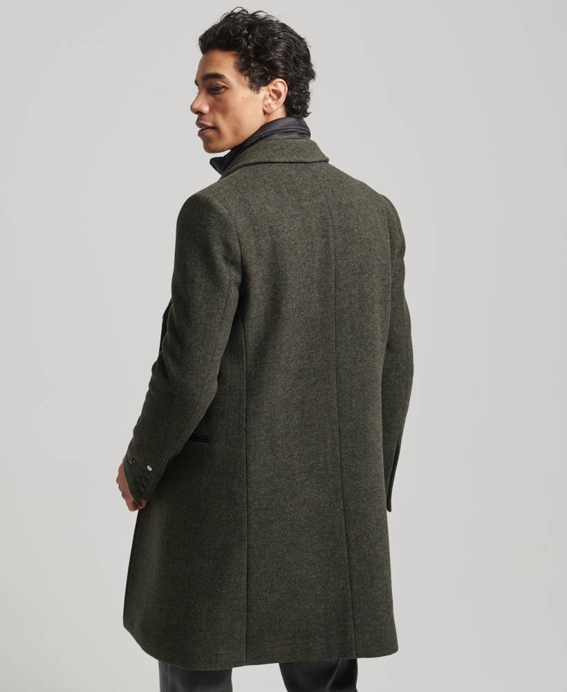 Dark green 2024 wool coat mens