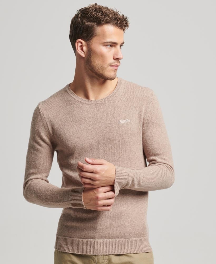 Mens brown crew hotsell neck jumper