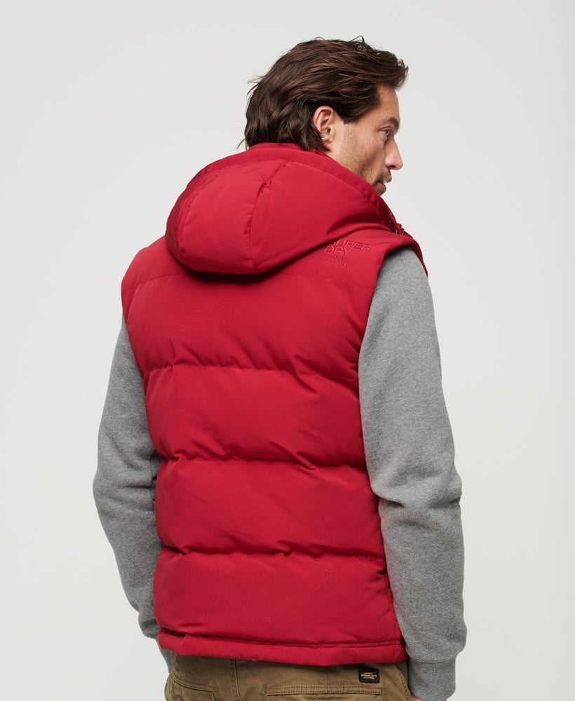 Mens red gilet on sale jacket