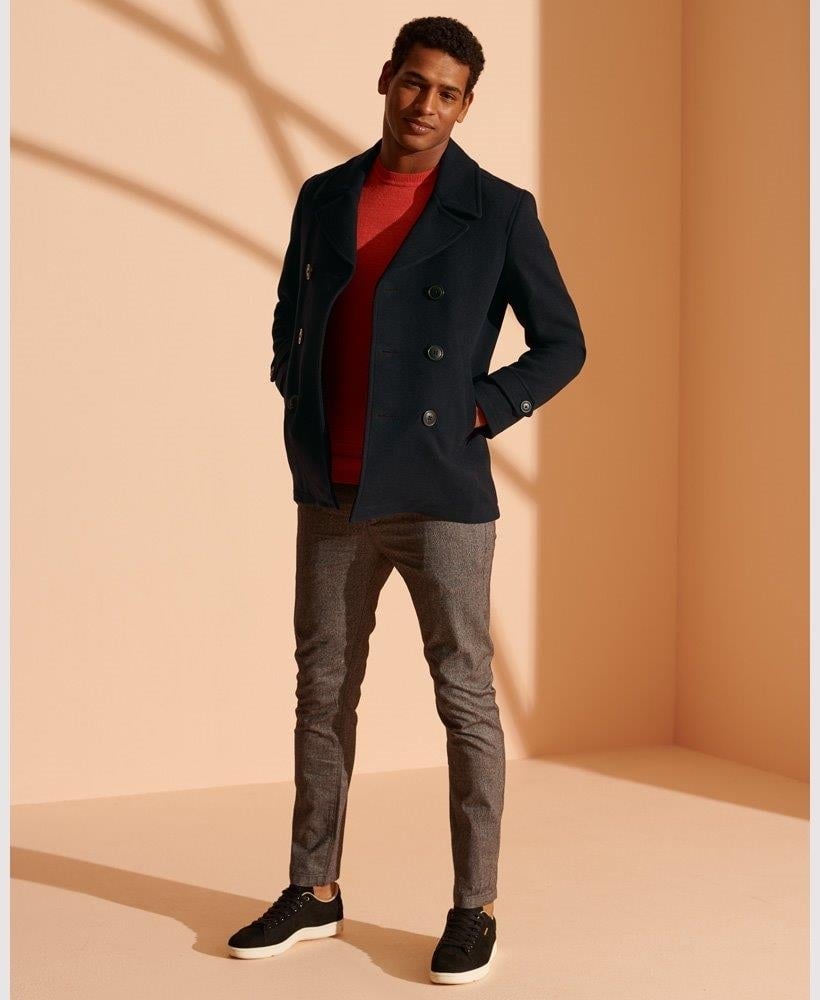 H and m mens clearance peacoat