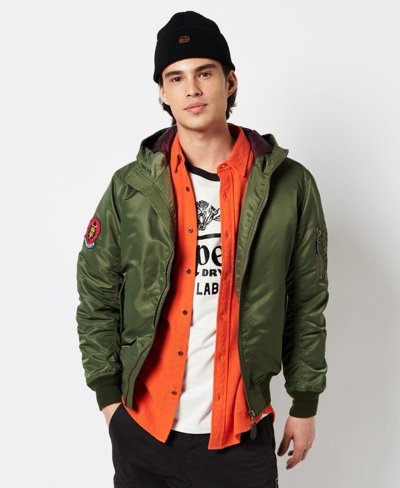 Ma1 hooded 2024 bomber jacket