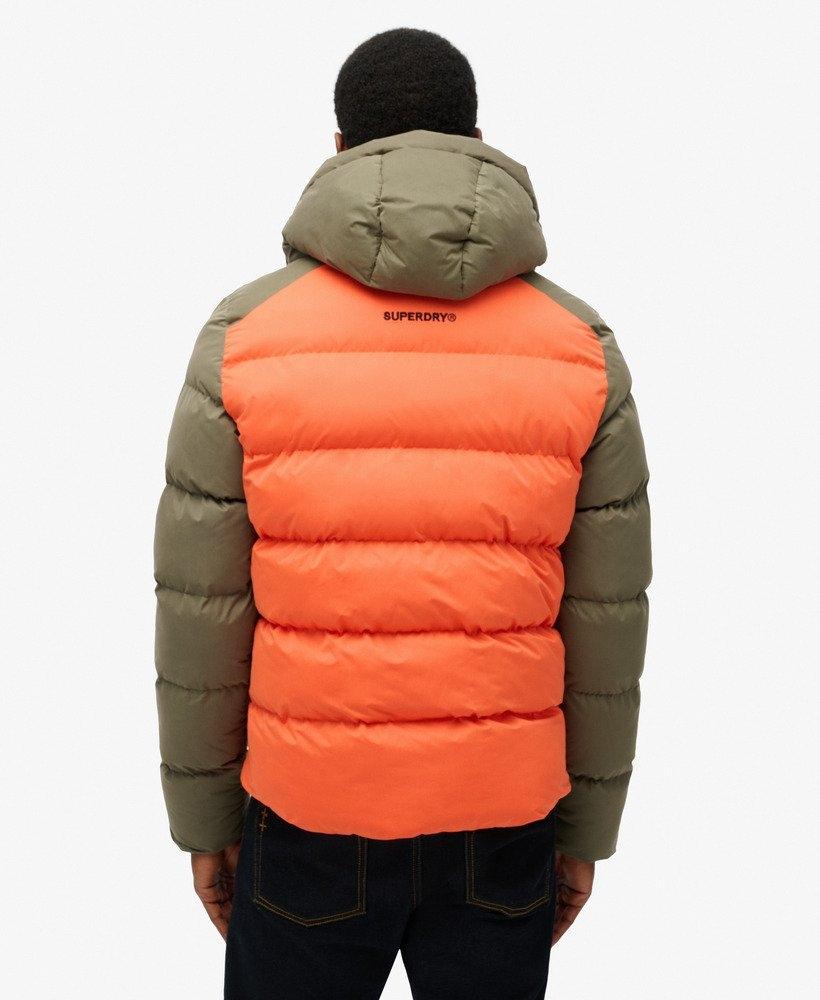 Green and orange puffer jacket hotsell