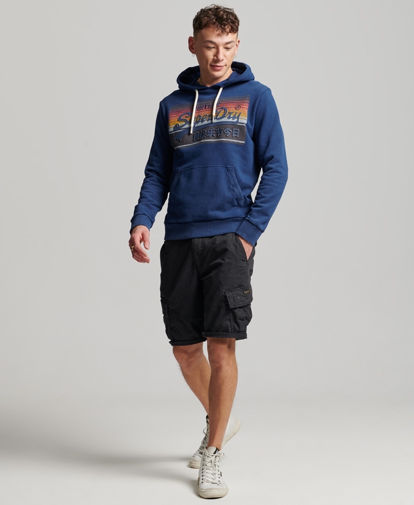 Felpa Con Cappuccio Superdry Vintage VL College Hood Per Uomo – 100% Cotone, Stile Originale