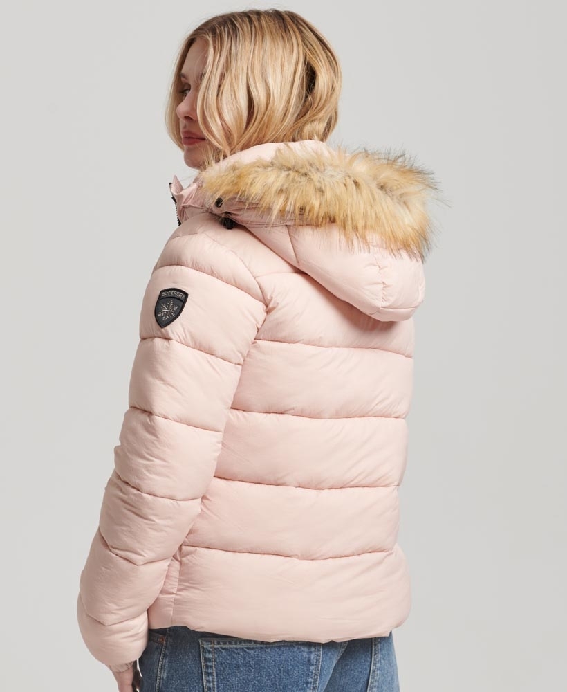 Padded jacket faux fur 2025 hood